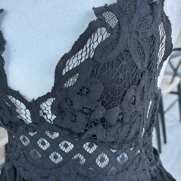 🚫 SOLD Free People Adell Cami Y2K Fairycore Black M - Picture 5 of 11